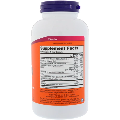 NOW Foods Vitamin B-6 100 mg Capsules 250 caps: Тип Витамин B