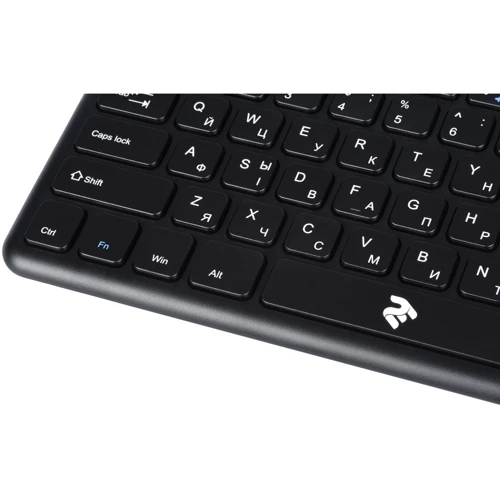 Клавиатура 2E KT100 WL (2E-KT100WB) Black: Тип клавиш мембранный