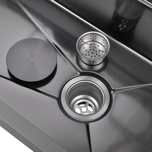 Кухонная мойка Lefton Two Outlets Waterfall Faucet Kitchen Sink with Digital Temperature Display & LED Lighting-KS2208 фото 12
