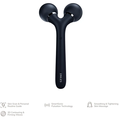 Электронный ультразвуковой ролик для лица и тела GESKE Sonic Facial&Body Roller 4в1 black