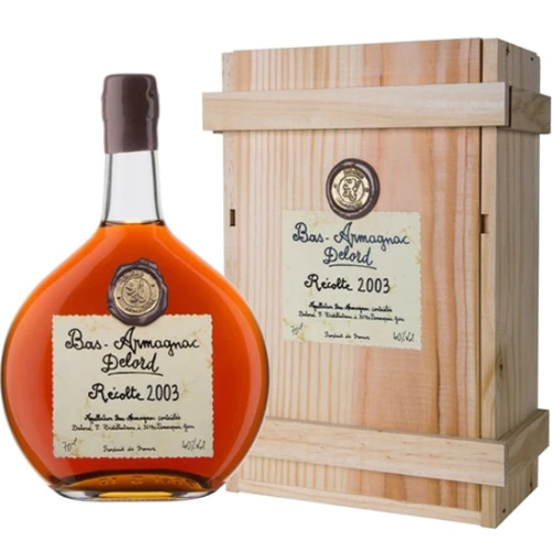 Арманьяк Delord Bas-Armagnac 2003 wooden box 40 % 0.7 л (WHS3324113720035)