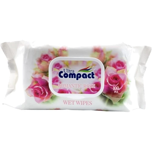 Вологі серветки Ultra Compact Romantic Rose з клапаном 100 шт (8697420535520)