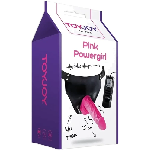 Страпон с вибрацией Toy Joy Power Girl Pink