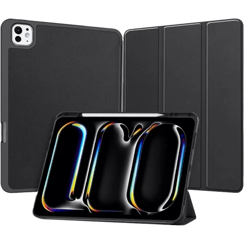 Аксессуар для iPad AirOn Premium SOFT Case Black for iPad Pro 11 2024 M4: Особенности режим автопробуждения/сна, Стильный дизайн, защита от царапин, Складывается в подставку