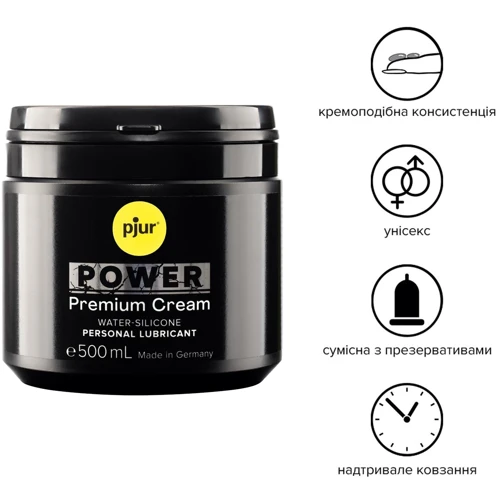 Густая смазка для фистинга и анального секса pjur POWER Premium Cream 500 мл на гибридной основе