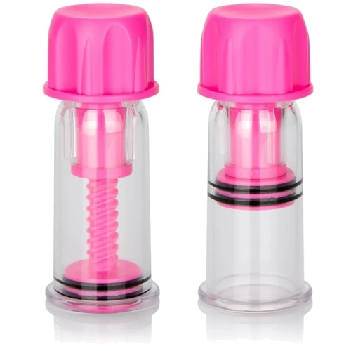 Вакуумные помпы для сосков Vacuum Twist Suckers, розовый