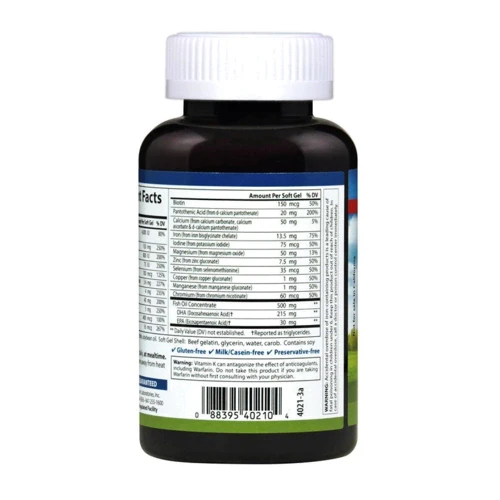 Carlson Labs Right 1 Daily Multiple with Fish Oil 60 Soft Gels Мультівітаміни і риб'ячий жир: Тип Омега 3