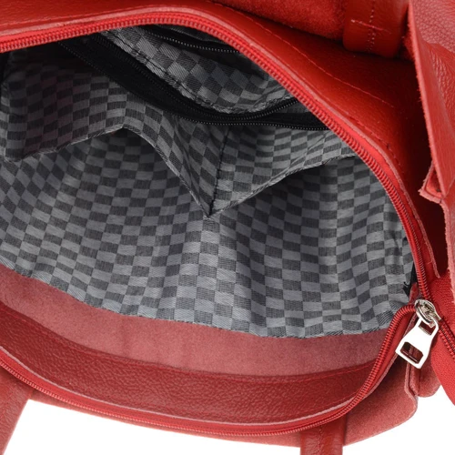 Жіноча сумка шоппер Borsa Leather червона (10t9260-red): Матеріал Натуральна шкіра