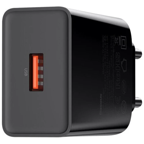 Зарядное устройство Baseus USB Wall Charger Speed Mini 18W Black (CCFS-W01): Тип сетевое