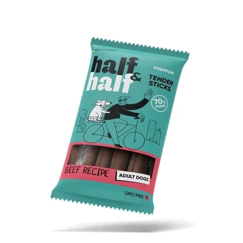 Лакомство Half & Half для собак в форме мясных палочек с говядиной 100 г (4823082431762)