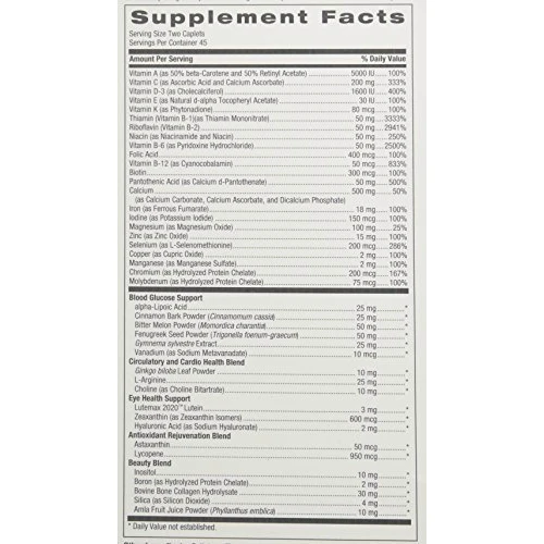 GNC Women's Ultra Mega Diabetic Support 90 caps: Пол Женский