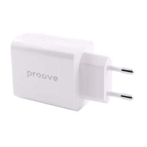 Зарядное устройство Proove Wall Charger 2xUSB+USB-C Rapid 20W White: Особенности Быстрая зарядка, USB-C, Power Delivery (PD)