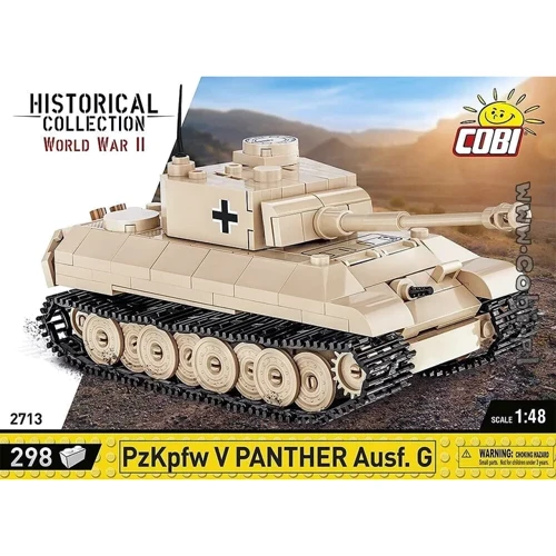 Конструктор Cobi Historical Collection World War II Друга світова війна Німецький танк Пантера (COBI-2713): Кількість деталей, шт. 298