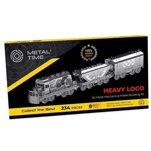 Колекційна модель-конструктор Metal Time Heavy Loco механічний вантажний каргопоїзд (MT023) фото 4