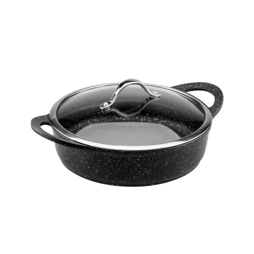 Каструля Vinzer Premium Granite Induction, 28см, 4.2л з кришкою (89453)
