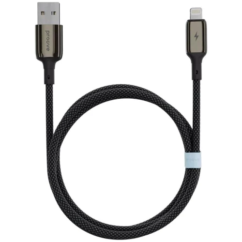 Кабель Proove USB Cable to Lightning Dense Metal 2.4A 1m Black (CCDM20001101): Длина 1 м