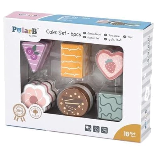 Набір продуктів Viga Toys PolarB Дерев'яні тістечка 6 шт (44055): Виробник Viga Toys