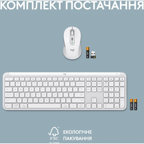 Комплект беспроводной Logitech Signature Slim Combo MK950 Off White (920-012491) фото 11