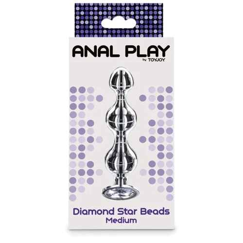 Анальная пробка Toy Joy Medium Diamond Star Beads