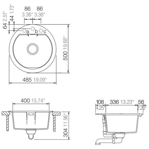 Schock MONO R-100 (53014579): Форма Круглая