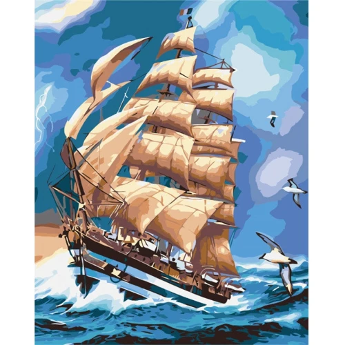 Картина за номерами Морський пейзаж Під час грози 40x50см (KHO2712)