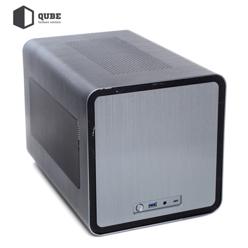 Корпус QUBE V8 Gray (QBV8D_FB6U3): Форм-фактор материнской платы Mini-DTX / Mini-ITX