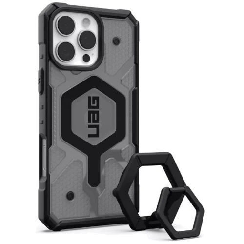 Чехол для iPhone Urban Armor Gear UAG Pathfinder Clear Magsafe Ash/Black Stand (1144651BV02) for iPhone 16 Pro Max: Цвет черный