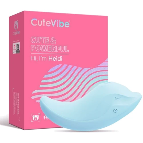 Вибратор и вакуумный стимулятор CuteVibe Heidi Blue