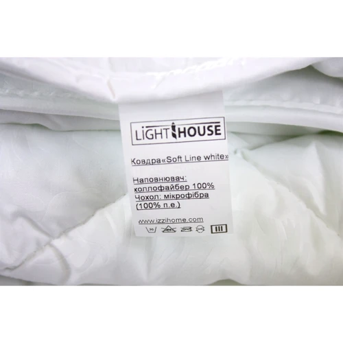 Одеяло LightHouse Soft Line white 155x215 см белое (38345): Наполнитель холлофайбер