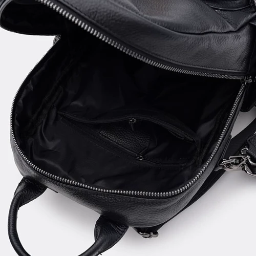 Жіночий рюкзак Ricco Grande чорний (K18091bl-black): Фактура Тканая, Зернистая, Матовая