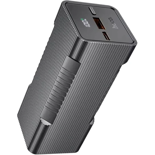 Зовнішній акумулятор Hoco Power Bank 10000mAh Q15 Flashlight 22.5W Black: Кількість USB 2