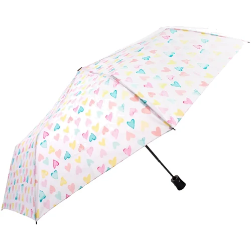 Зонт женский полуавтомат Happy Rain белый (U42304-3): Фасон Складной
