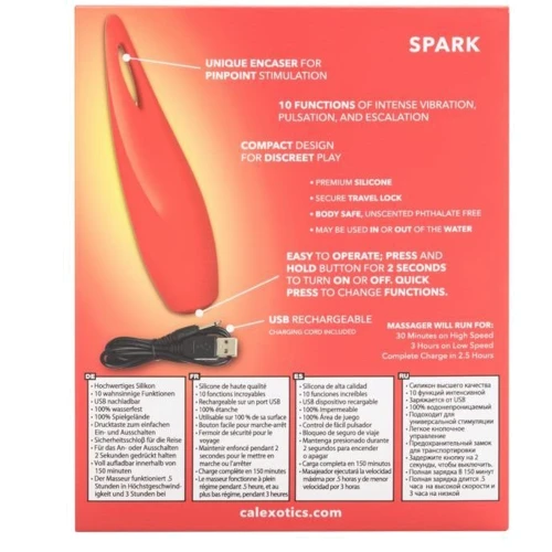 Вибратор с аккумулятором CalExotics Red Hot Spark
