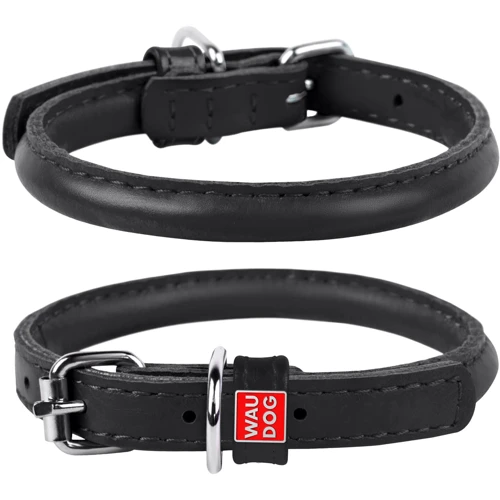 Нашийник круглий WAUDOG Glamour 8 мм 25-33 см чорний (22411)