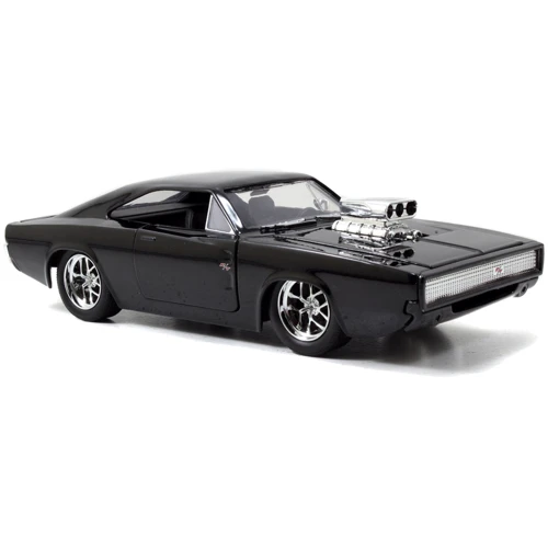 Машина металлическая Jada Форсаж Dodge Charger Street 1970 с фигурой Доминика Торетто Черная 1:24 (253205000): Материал Металл