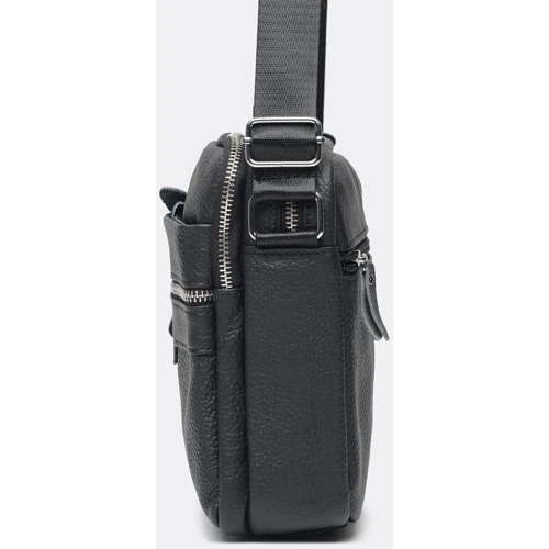 Чоловіча сумка через плече Borsa Leather чорна (K18016a-black): Тип Сумки