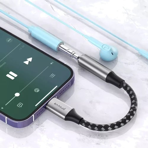 Адаптер Proove Adapter SoundMesh Lightning to jack 3.5mm Gray (ACSM00005101): Интерфейс подключения Lightning