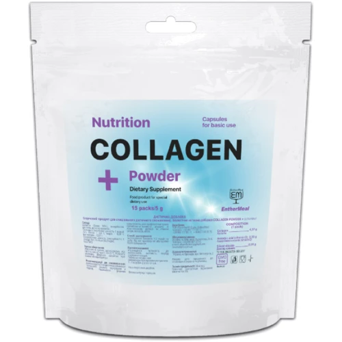 Амінокислота для спорту EntherMeal Collagen Powder 75 g / 15 sachets / Unflavored