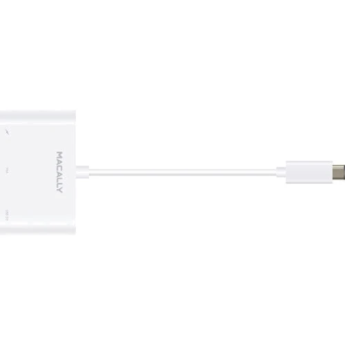 Адаптер Macally Multiport AdapterUSB-C to VGA+USB 3.0+USB-C White (UCVGA) фото 3
