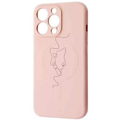 Чохол для iPhone WAVE Minimal Art Case with MagSafe Pink Sand/Human для iPhone 13 Pro