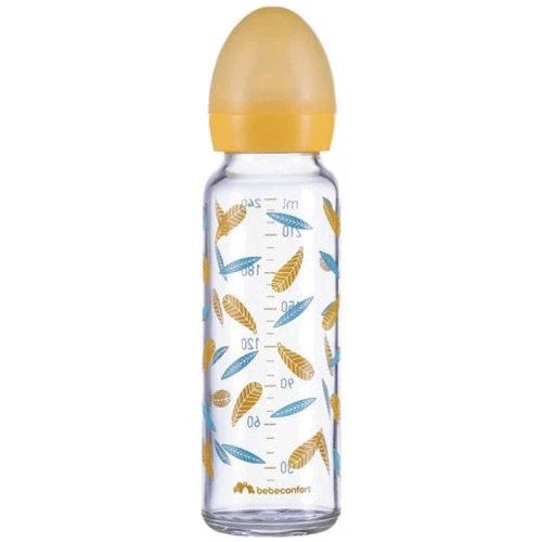 Бутылочка для кормления Bebe Confort Little Buddies стеклянная с силиконовой пустышкой 240ml (3102202060)