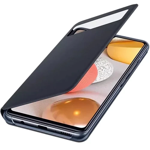 Чехол для телефонов Samsung S View Wallet Cover Black (EF-EA426PBEGEE) for Samsung A426 Galaxy A42: Материал поликарбонат и полиуретан