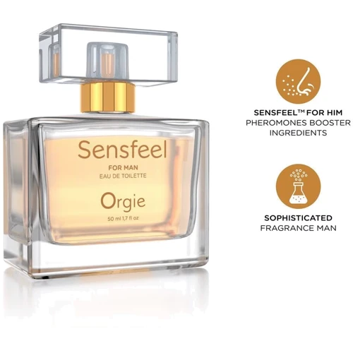 Чоловічі парфуми з феромонами Orgie – Sensfeel for Man (50 мл), цитрусово-деревний аромат