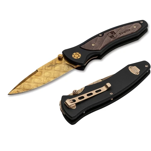 Нож Boker Tirpitz Damascus Gold (2373.08.45): Тип ножа Карманный