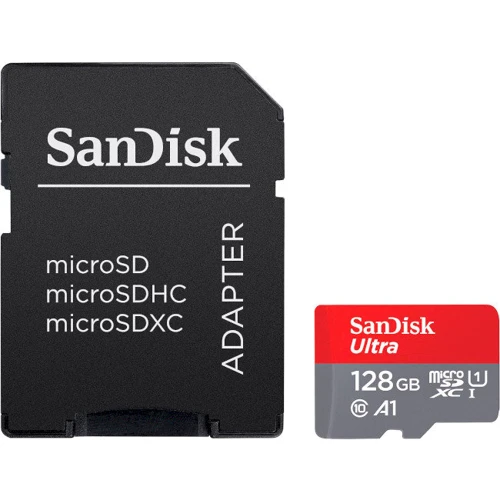 Карта пам'яті SanDisk 128GB microSDXC Class 10 UHS-I Ultra + adapter (SDSQUAB-128G-GN6IA)