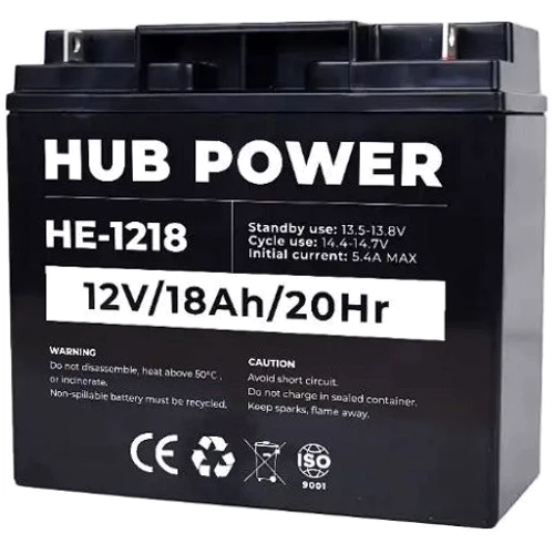 Hub Power 12V 18 Ah (HE-1218)
