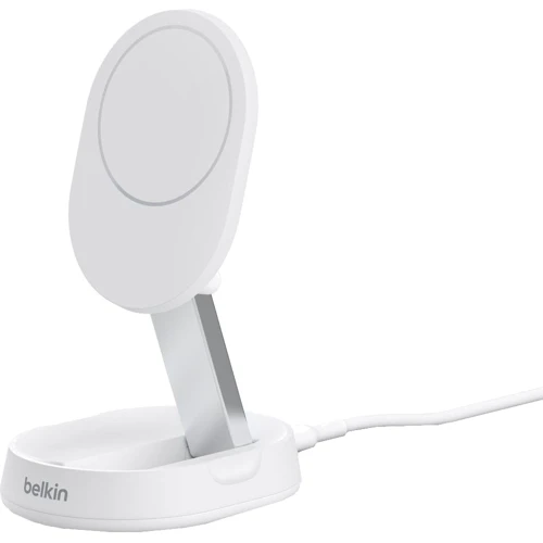 Зарядное устройство Belkin Wireless Charger Magnetic Stand Qi2 15W White (WIA008BTWH) for iPhone 16 I 15 I 14 I 13 I 12 series