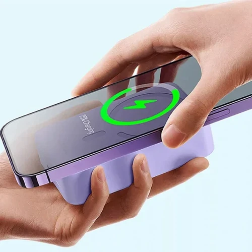 Внешний аккумулятор Baseus Power Bank 10000mAh Mini Magnetic Wireless 20W Purple (PPCX110105) фото 13