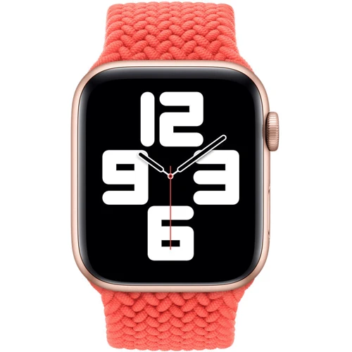 Аксессуар для Watch Apple Braided Solo Loop Electric Orange Size 12 (MJK13) for Apple Watch 42/44mm: Совместимость Apple Watch 45mm, Apple Watch 42mm, Apple Watch 44mm