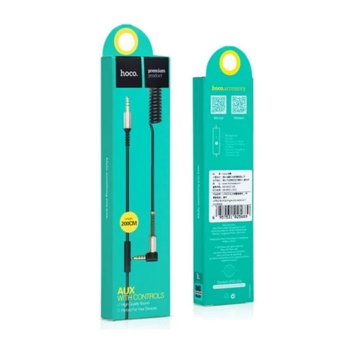 Кабель Hoco Audio Cable AUX 3.5mm Jack UPA02 2m Black фото 6
